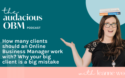 How many clients should an Online Business Manager work with? Why your big client is a big mistake